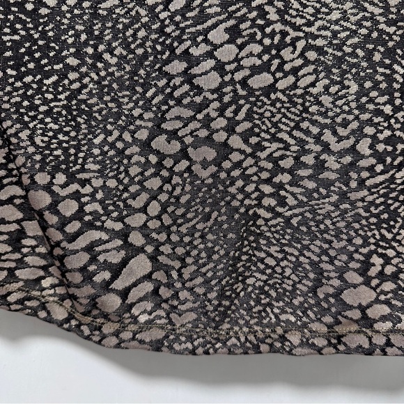 Cache Metallic Animal Print Long Sleeve Top Cowl Neck Blouse Women's Size XL EUC - Picture 12 of 16